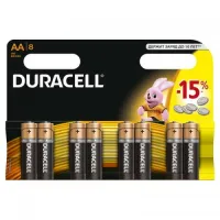 Батарейка Duracell MN1500/LR6 BP8 (кратно 8)