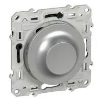 Светорегулятор поворотно-нажимной универсальный 4-400Вт Odace, алюминий