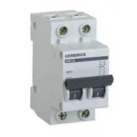 Автоматический выключатель IEK GENERICA 2P 50А (C) 4.5кА, MVA25-2-050-C