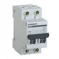 Автоматический выключатель IEK GENERICA 2P 10А (C) 4.5кА, MVA25-2-010-C