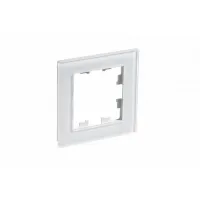 Рамка 1-местная,  Schneider Electric AtlasDesign белое стекло ATN320101