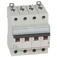 Автоматический выключатель Legrand DXЗ 4P 6А (C) 10кА, 407924
