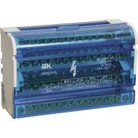 Кросс-модуль IEK, 4х15 подключений, 125А, в корпусе, YND10-4-15-125