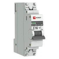 Автоматический выключатель EKF PROxima 1P 16А (C) 6кА, mcb4763m-6-1-16C-pro