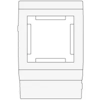 Рамка-суппорт под 2 модуля 45x45 мм PDA-45N для коробов шириной 120мм DKC In-liner