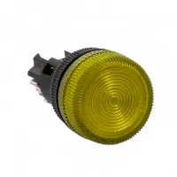 Лампа EKF ENS-22, желтая, с подсветкой, 380В la-ens-o-380