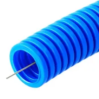 Труба ППЛ гибкая гофр. д.25мм, тяжёлая с протяжкой, цвет синий DKC 11525 (кратно 50)