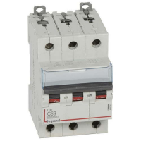 Выкл.автом.  3П  63A  хар-ка C  10кА/16кА  LGR  DX3 409260