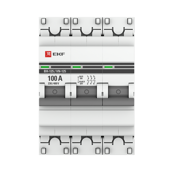 Выключатель нагрузки 3P 100А ВН-125 EKF PROxima