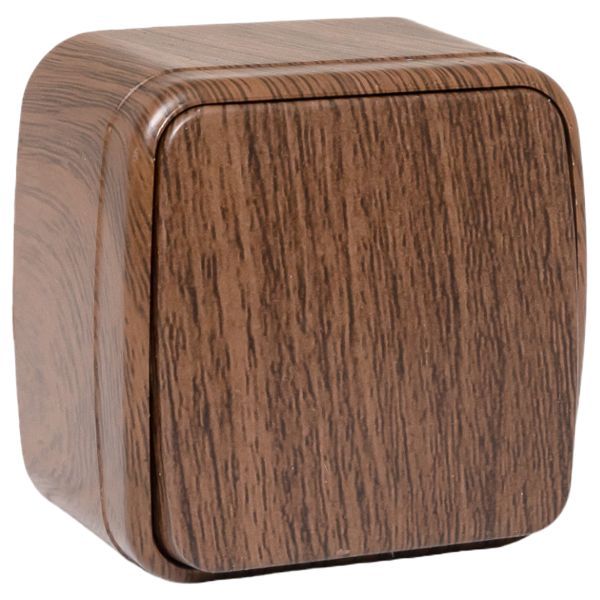 Выключатель 1-клавишный ОП Минск 10А тёмное дерево EKF