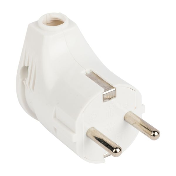 Вилка угловая с/з бел. 16А 250В EKF