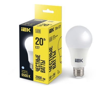IEK ECO A60 20Вт 230В 6500К E27 