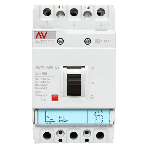 Автоматический выключатель AV POWER-1/3 16А 35kA TR EKF AVERES