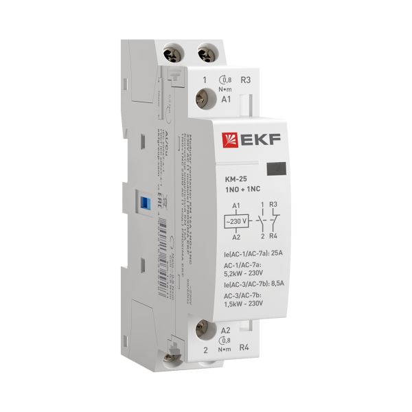 Контактор модульный КМ 25А 1NO+1NC 230В АС (1 мод.) PROXIMA EKF