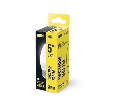 Лампа светодиодная C35 свеча 5Вт 230В 4000К E27 IEK