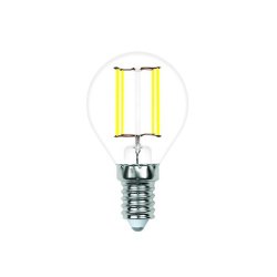 Лампа светодиодная филаментная Volpe E14 4W 3000K прозрачная LED-G45-4W/3000K/E14/CL/SLF UL-00008312