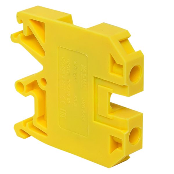 Клемма проходная винтовая JXB 6 мм2 желтая EKF