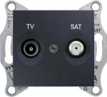 SCH Sedna Графит Роз. мех-м TV/SAT прох. 8dB IP20 СП SDN3401270