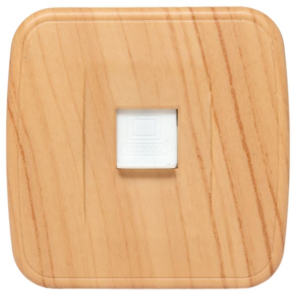 Розетка RJ-45 1-местная ОП Минск, 1А, 120В, светлое дерево EKF