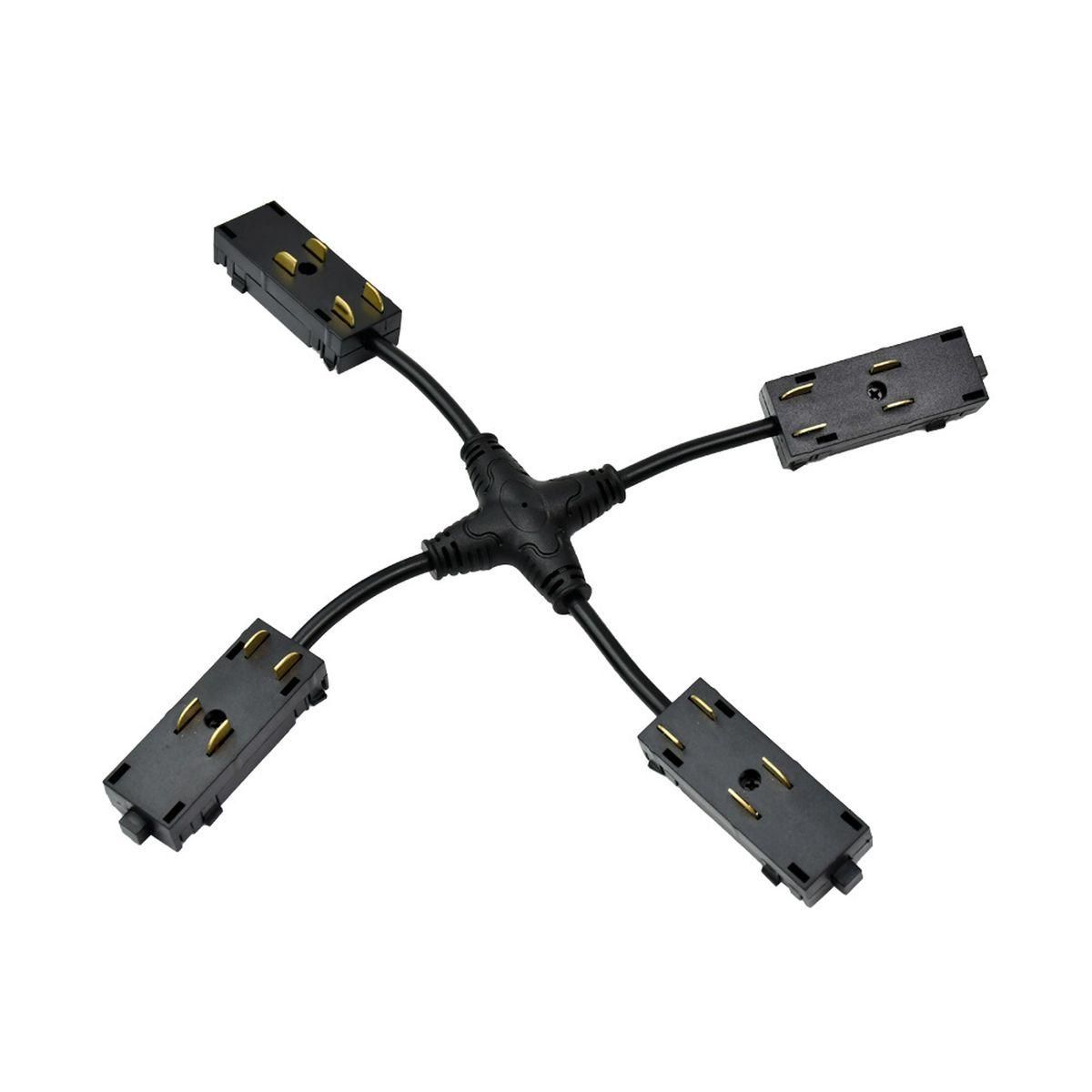 Коннектор X-образный гибкий Denkirs Smart Hide TR2116-BK