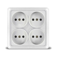 UNIVersal  Олимп  Бел. Роз. 4-ая без з/к Квадрат 16А 220В ОП 1164