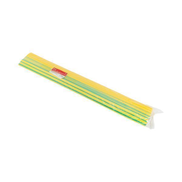 Термоусаживаемая трубка ТУТ нг 30/15 желто-зеленая в отрезках по 1м EKF PROxima