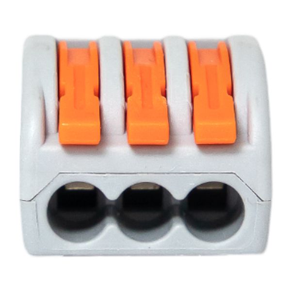 Клемма СМК 222-413 с рычагом 3 отверстия 0,08-2,5(4,0) мм2 EKF PROxima