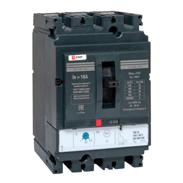 Выкл. Автом.  3П   100А  36кА  ВА99С (Compact NS) 100/16А  EKF