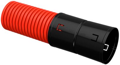 ELASTA Труба гофрированная двустенная ПНД жесткая d=110мм красная (6м) IEK
