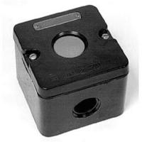 Пост упр-я ПКЕ 222-1 У2, 10А, 660В 1 элемент, чёрн. цилиндр, накладн. IP54 (ЭТ)