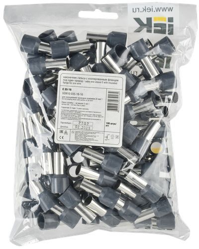 Наконечник НШВИ  35,00-16 Наконечник-гильза Е35-16 35мм (100шт.) IEK