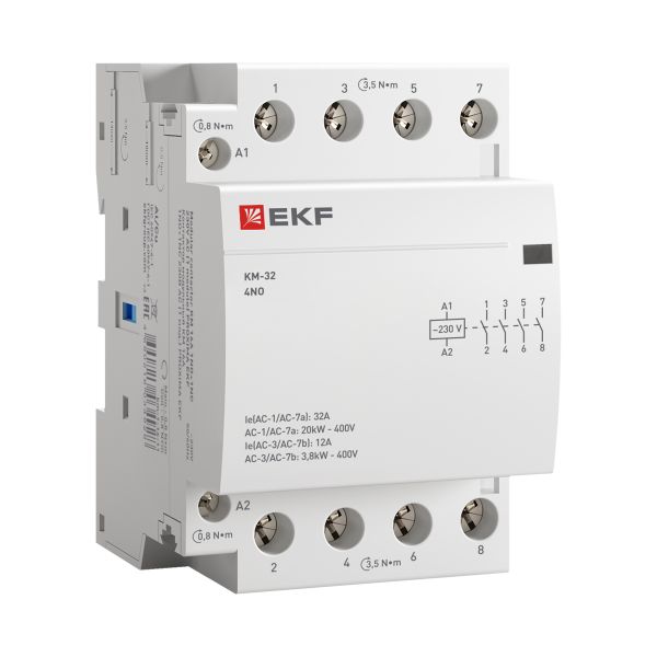 Контактор модульный КМ 32А 4NO 230В АС (3 мод.) PROXIMA EKF