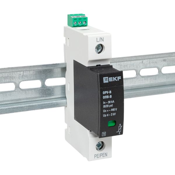Ограничитель импульсных напряжений ОПВ-B/1P In 30кА 440В с сигн. EKF PROxima