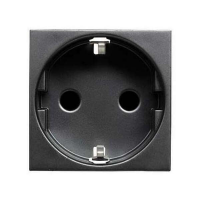 ABB  Zenit  Антрацит Роз. Schuko с/з и безвинт. клемм. со шт. 16А / 250В N2288.6 AN