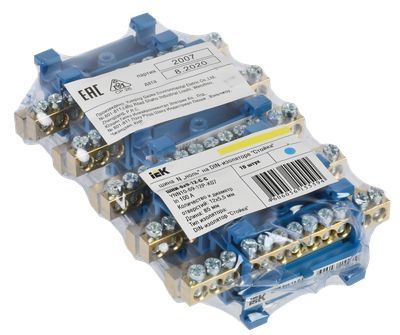 Шина N "ноль" на DIN-изоляторе типа "Стойка" ШНИ-6х9-12-С-С IEK