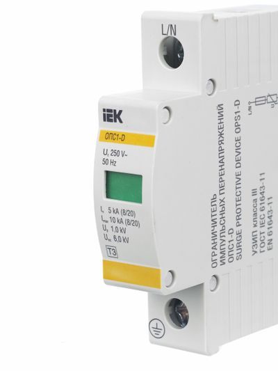 KARAT Ограничитель импульсного перенапряжения ОПС1-D 1P In=5кА Un=230В Im=10кА IEK