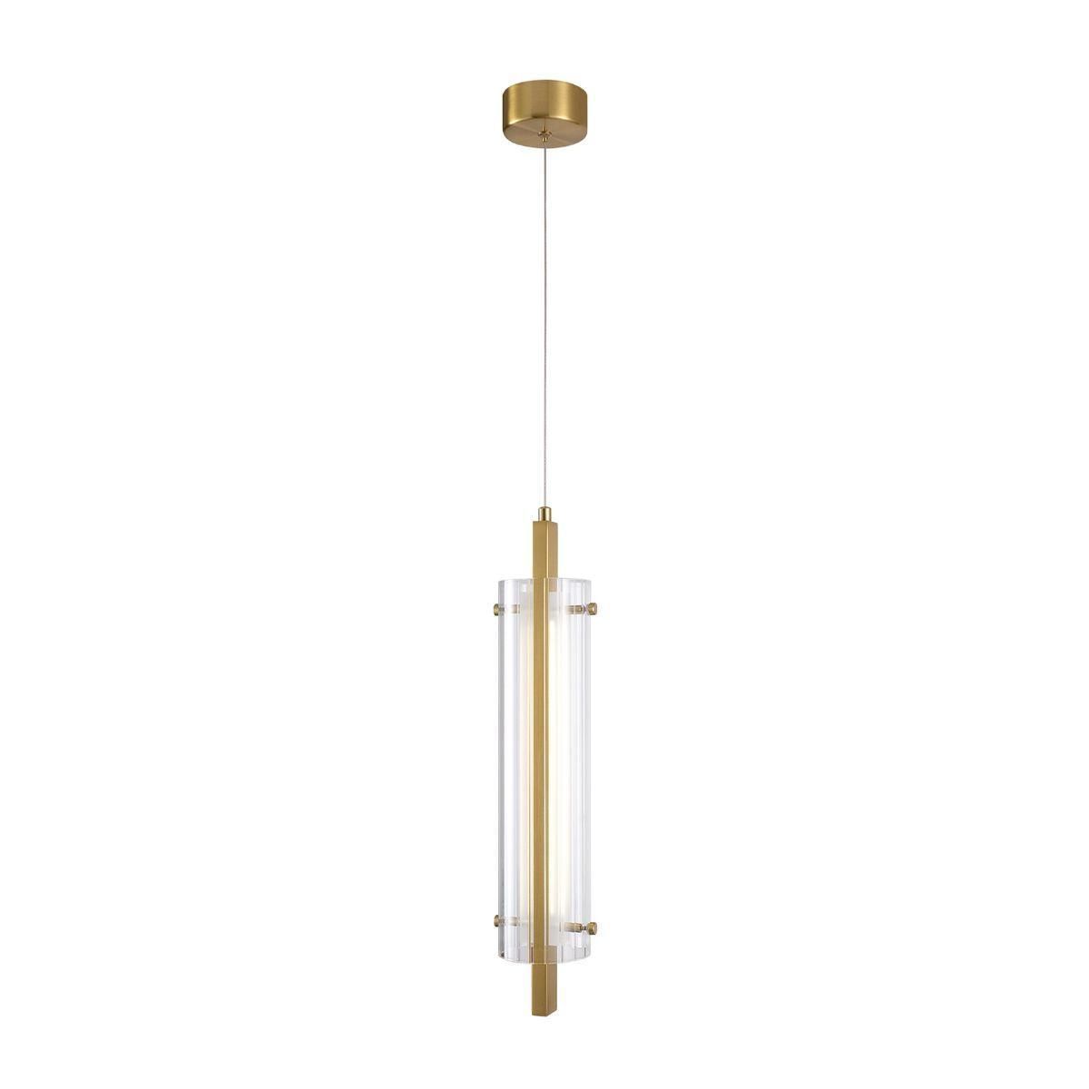 Подвесной светодиодный светильник Indigo Vitreo 11067/A/1P Brass V000173L