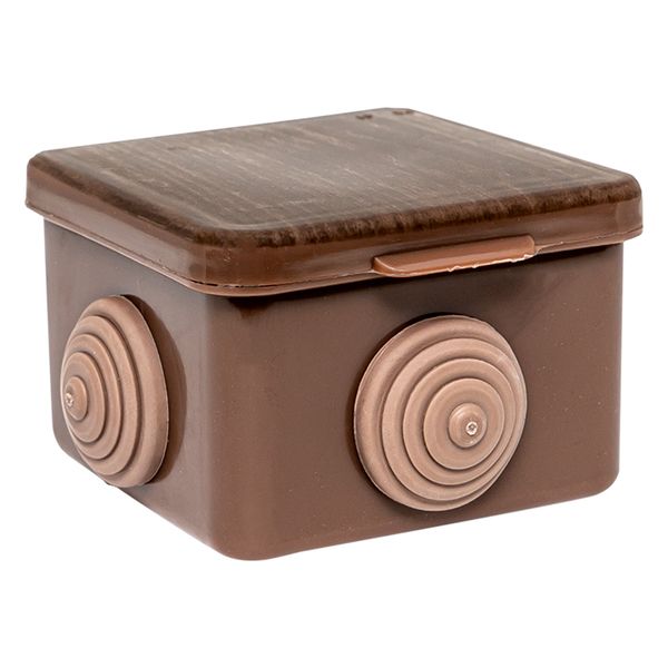 Коробка распределительная КМР-030-036 пылевлагозащитная, 4 мембр.ввода (65x65x50) тёмн. дер. EKF