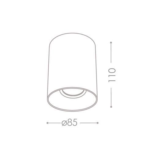 Накладной точечный светильник Kanlux RITI GU10 W/G 27570