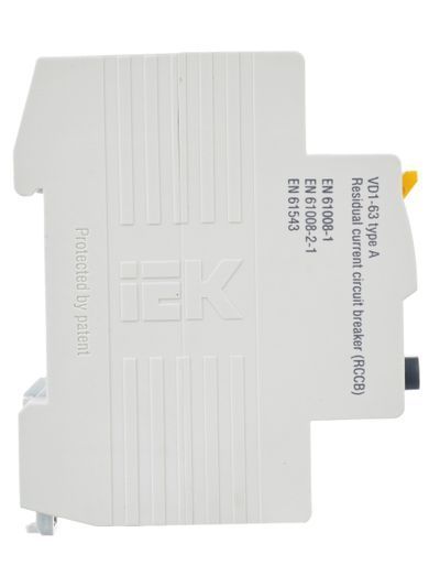 Выключатель дифференциальный (УЗО) ВД1-63 2Р 25А 30мА тип А IEK