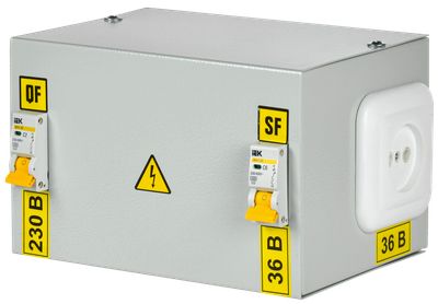Ящик с понижающим трансформатором ЯТП-0,25 230/36-2 36 УХЛ4 IP30 IEK