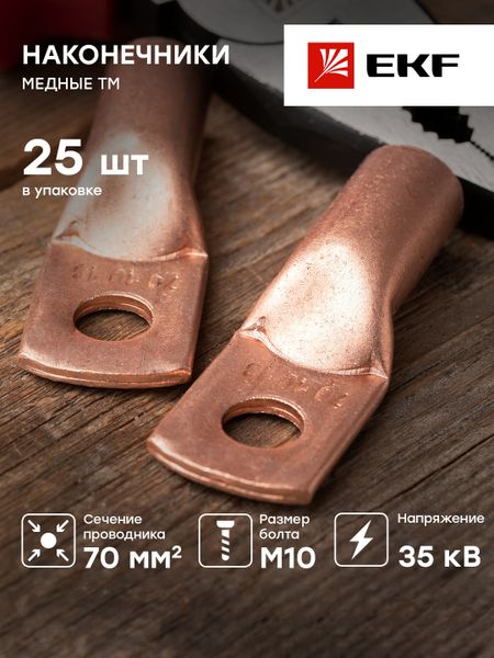 Наконечник медный ТМ 70-10-13 EKF PROxima
