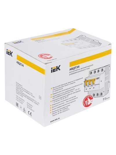 KARAT Автоматический выключатель дифференциального тока АВДТ 34 C32 30мА тип A IEK
