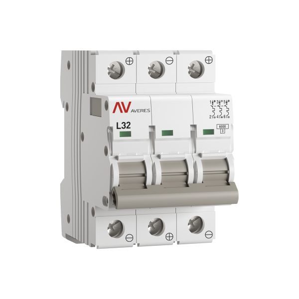 Выключатель автоматический AV-6 DC 3P 32A (L) 6kA EKF AVERES