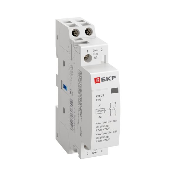 Контактор модульный КМ 25А 2NO 230В АС (1 мод.) PROXIMA EKF