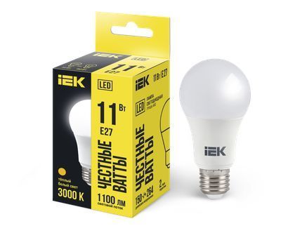 Лампа светодиодная A60 груша 11Вт 230В 3000К E27 IEK