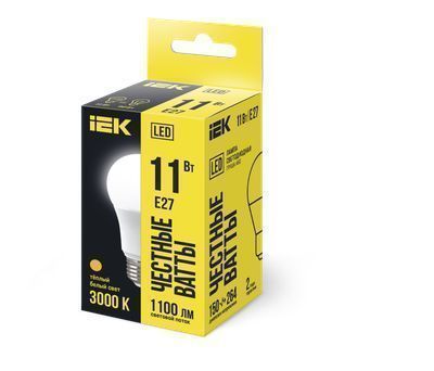 Лампа светодиодная A60 груша 11Вт 230В 3000К E27 IEK