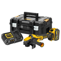 Аккумуляторная угловая шлифмашина DEWALT DCG409T1, 18/54 В, 125 мм, 9000 об/мин, с АКБ 6 Ач и ЗУ, в