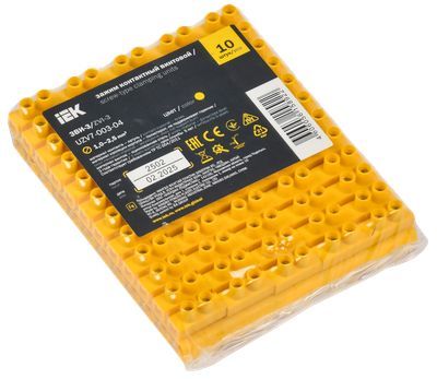 Зажим контактный винтовой ЗВИ-3 н/г 1,0-2,5мм2 12пар желтый IEK