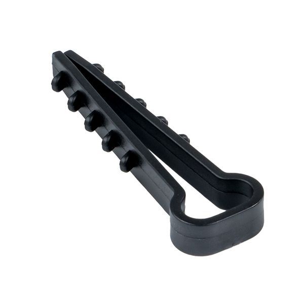 Дюбель-хомут  5-10 мм  для плоского кабеля черный (10 шт.) EKF PROxima